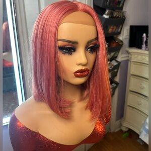 Synthetic lace wig